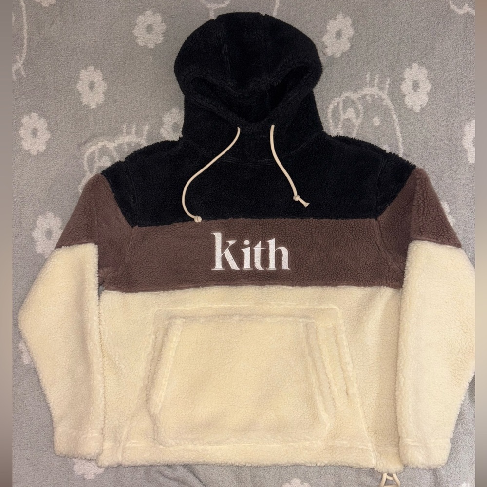 Kith Black Brown Cream Fleece Hoodie